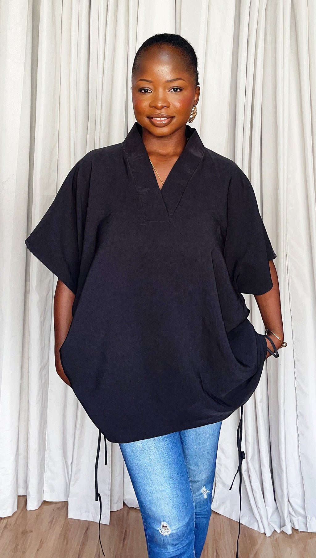 Boubou top only black