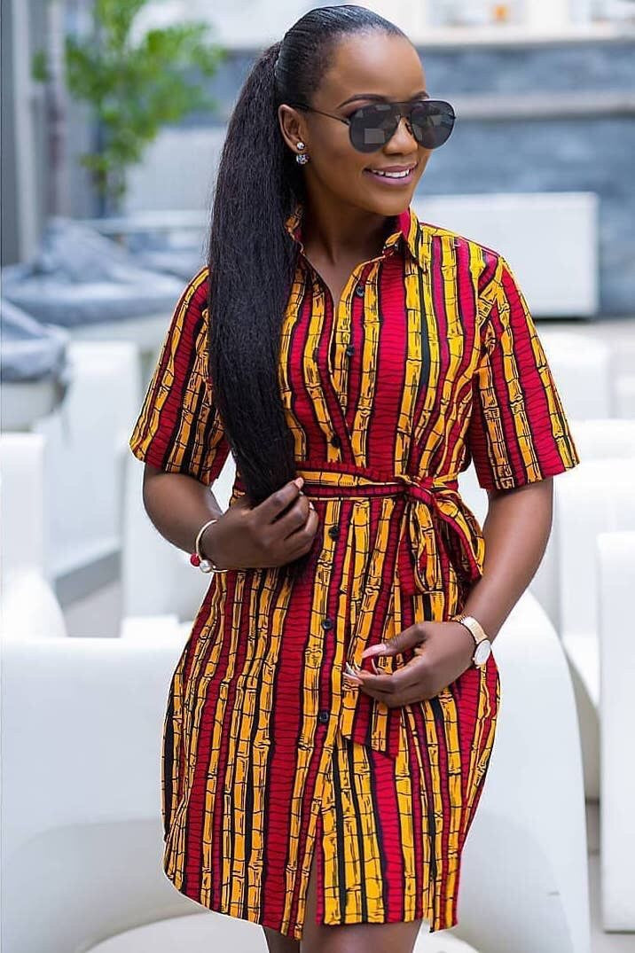 aseda-ben - ANKARA SHIRTS DRESS- KHARIS