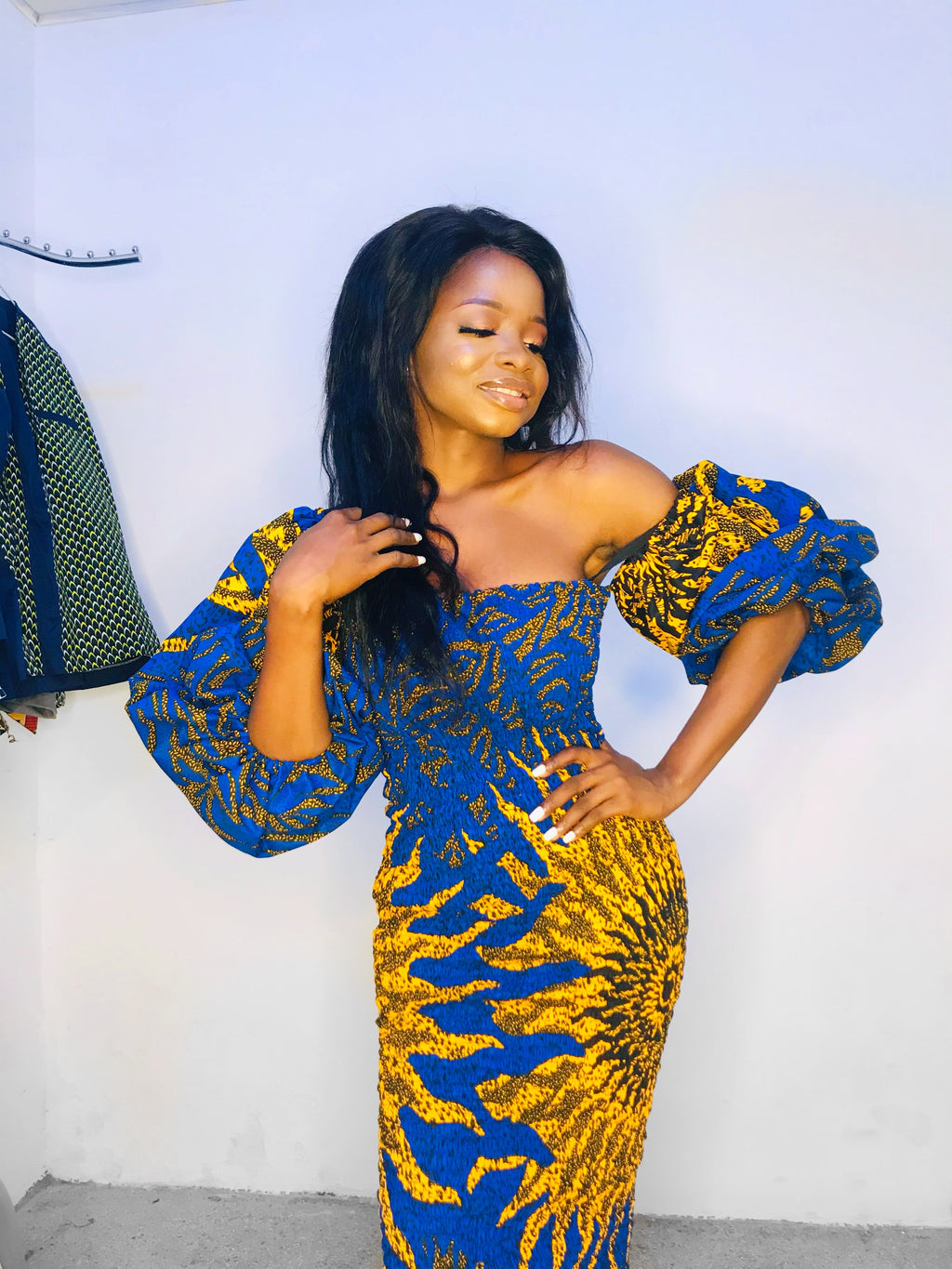 Smock elastic body con (stretchy dress )