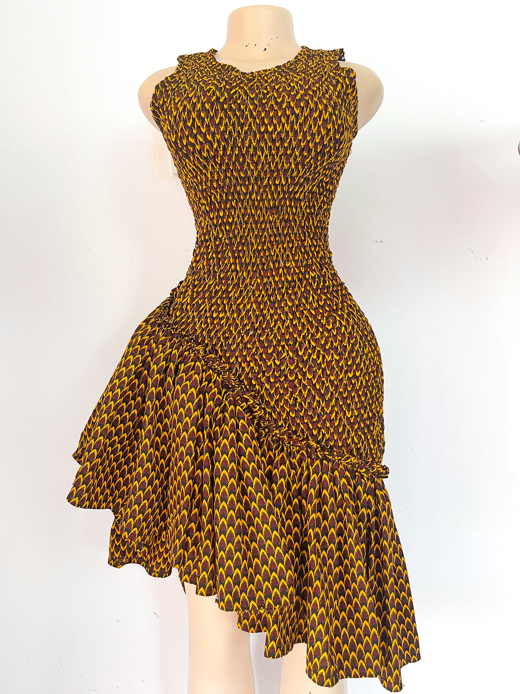 Elastic/ stretchy asymmetrical dress- Bibi: